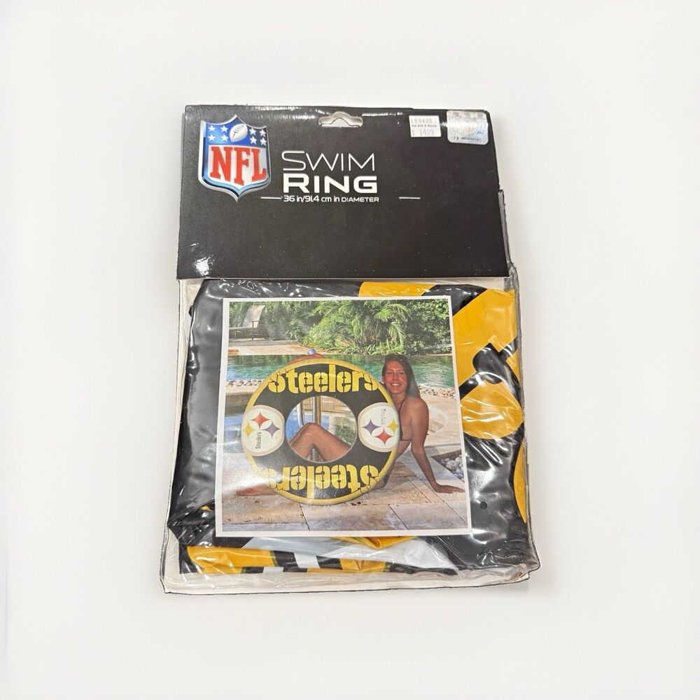 NWT Pittsburgh Steelers NFL Football 36in Swim Ring Pool Float